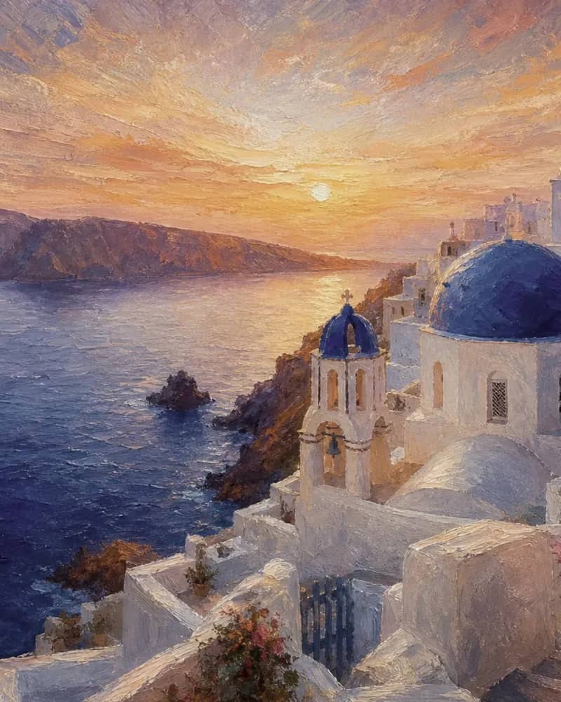 Zaproszenie ślubne — Śródziemnomorski Santorini